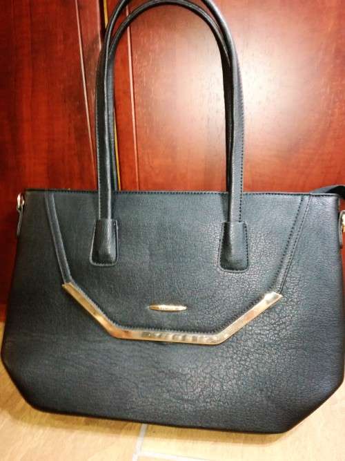 Black Leather PU Handbag Brand New - Very Sturdy Design (Designed For Durability) - 1 Piece