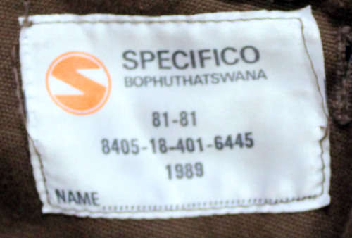 SADF field dress pants