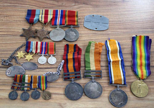 Amazing Father and son grouping spanning Boer War, WW1 and WW2 (read desciption)