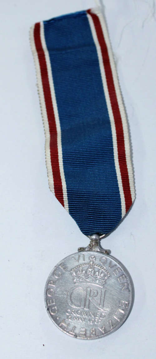 Full size George VI coronation medal 1937