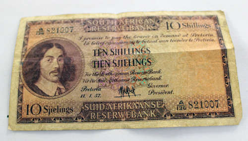 South African 10 shilling note