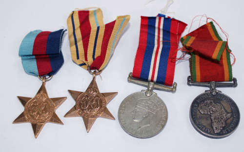 Complete WW2 medal group -Transvaal Scottish