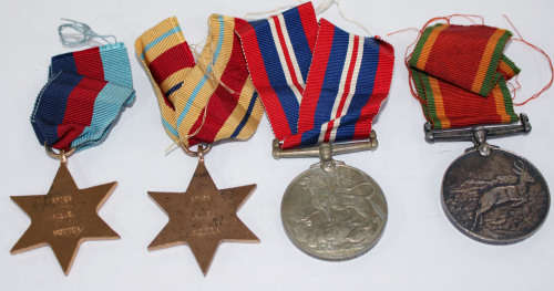 Complete WW2 medal group -Transvaal Scottish