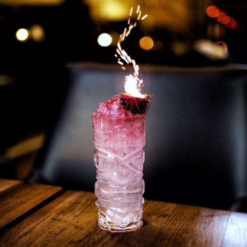 Hawaiian Cocktail Glass Tioki