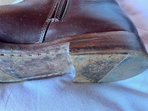 Genuine leather brown ladies boots size 39