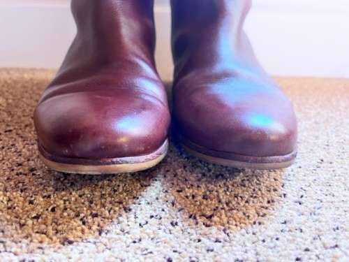 Genuine leather brown ladies boots size 39