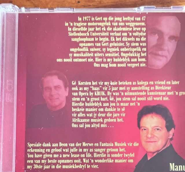 (Autographed) Manuel Escorcio sing Gert Potgieter & Ge Korsten (2DC)