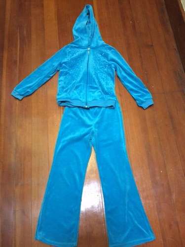 Blue velvet tracksuit 7-8yrs