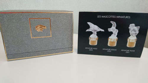 Lalique rare miniature Collection set `Les Mascottes` pour homme - Crystal