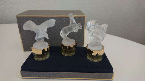 Lalique rare miniature Collection set `Les Mascottes` pour homme - Crystal
