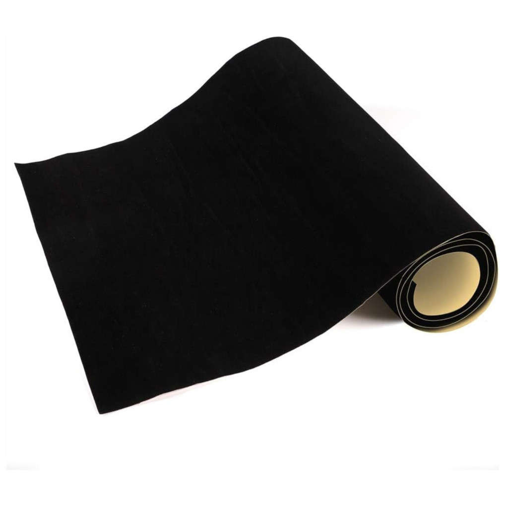 Black Self Adhesive Felt Roll - 124cm X 42cm
