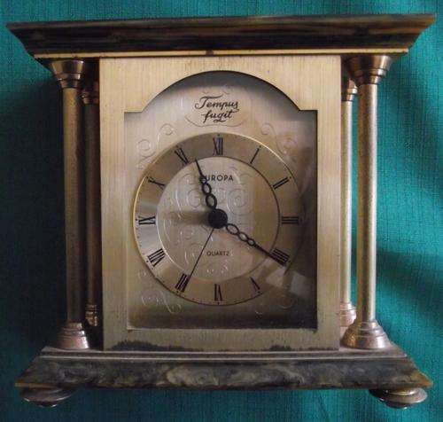 EUROPA TEMPUS FUGIT MANTLE CLOCK