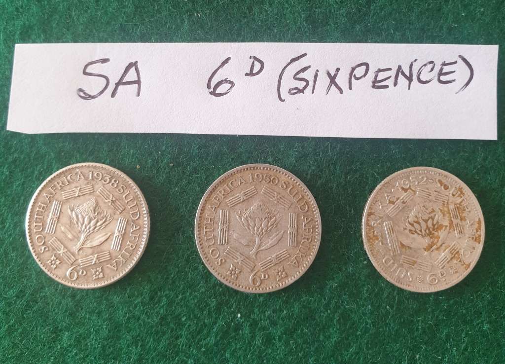 7 x Old South African coins