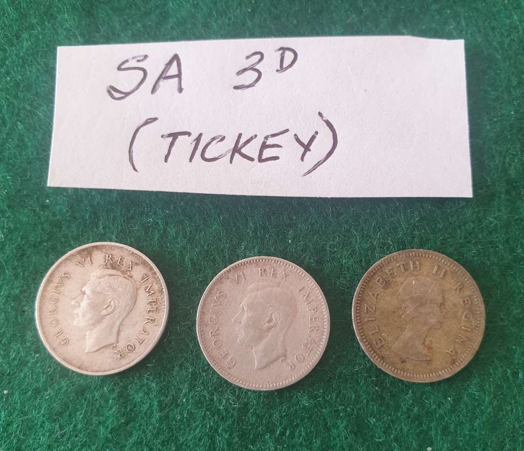 7 x Old South African coins