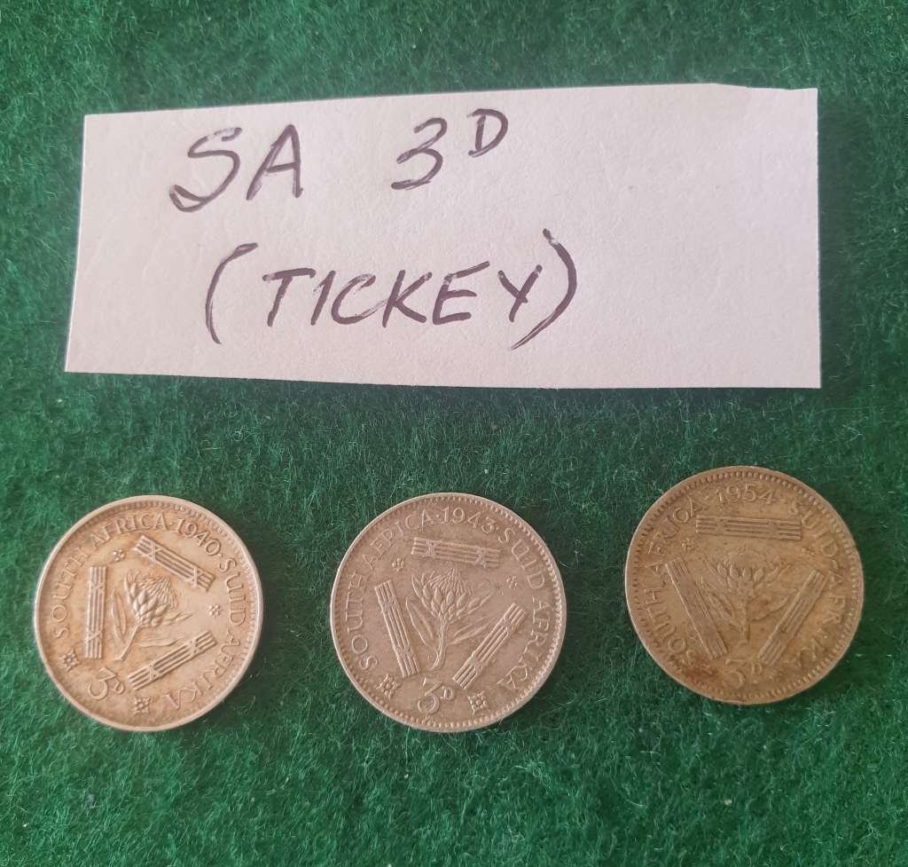 7 x Old South African coins