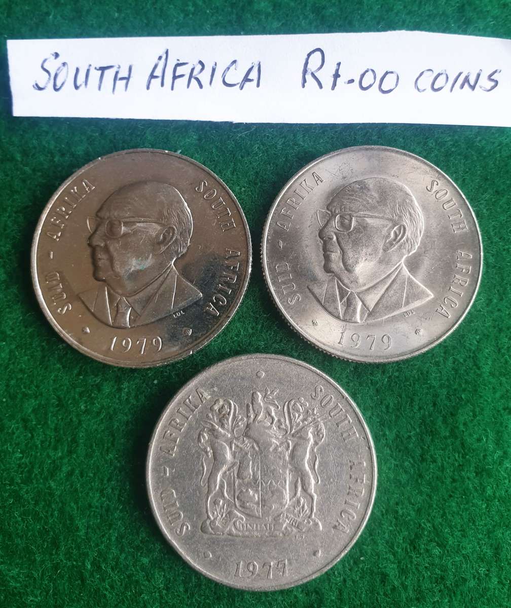 3 x South African R1-00 coins