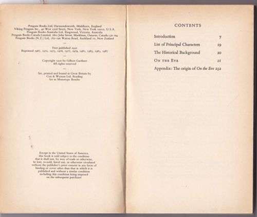 ON THE EVE--IVAN TURGENEV