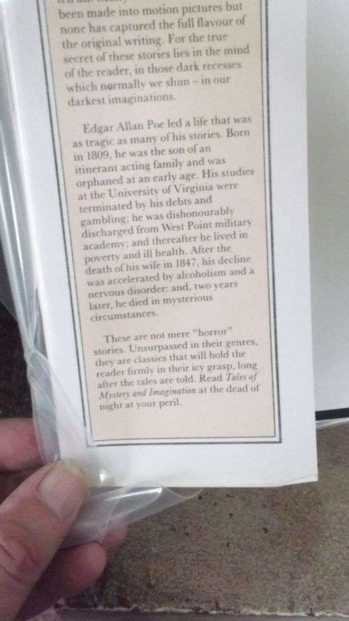 TALES OF MYSTERY AND IMAGINATION--EDGAR ALLAN POE