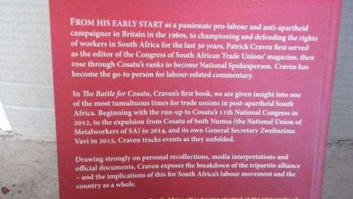 COSATU,THE BATTLE FOR;AN INSIDER'S VIEW---PATRICK CRAVEN