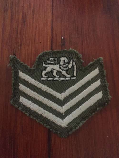 Rhodesian army shoulder rank