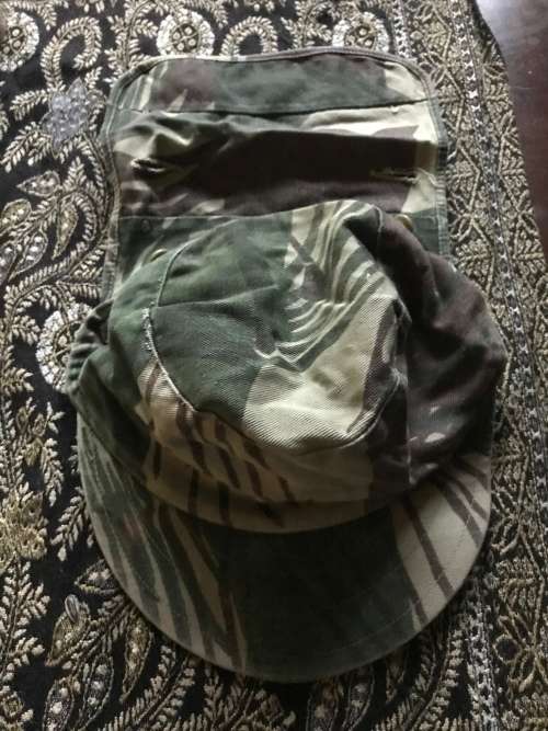 Rhodesian army Camo flap cap .