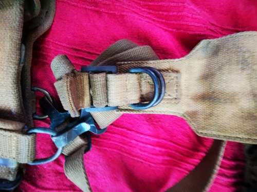 Patt 64 Rhodesian army yoke, belt plus all clips