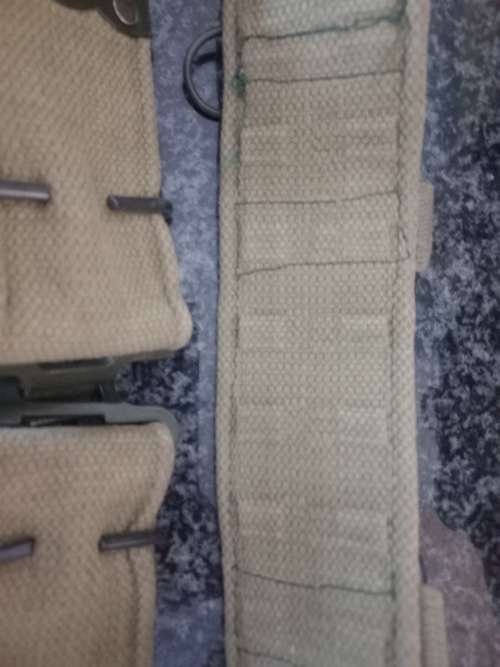Rhodesian army P69 web belt green.