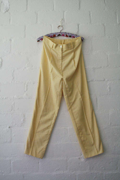 VINTAGE HIGH-WAISTED YELLOW TROUSERS