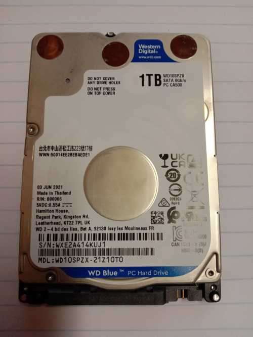 1TB Western Digital  2.5`  HDD