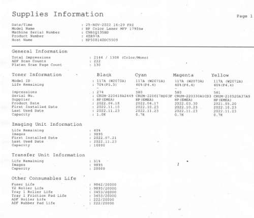 HP MF179 FNW Colour Laser