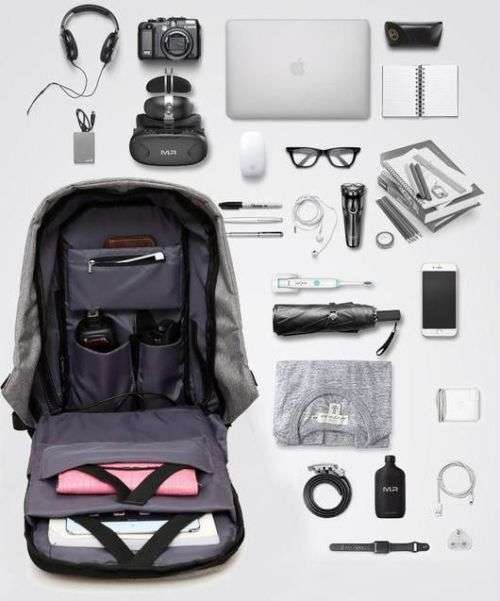 Outdoor Anti-theft Travel Bag with USB Charging Port