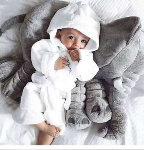 Baby Elephant Pillow (Grey)