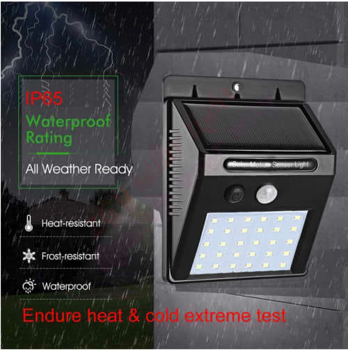 LED Light Waterproof LED Solar Sensor Light Motion Sensor Wall Light Outdoor Garden Yard Streets