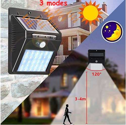 LED Light Waterproof LED Solar Sensor Light Motion Sensor Wall Light Outdoor Garden Yard Streets