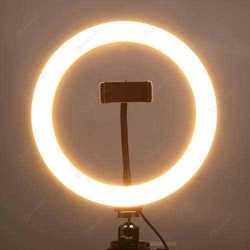 10 Inch LED Ring Light Dimmable Desktop Selfie Light Tripod Stand for YouTube Tiktok Video Live Stre