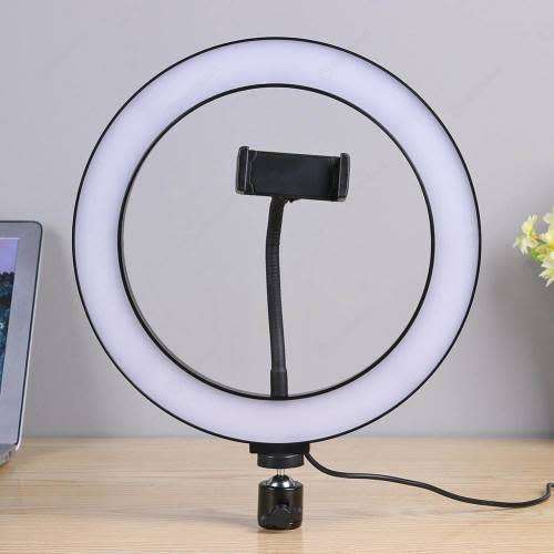 10 Inch LED Ring Light Dimmable Desktop Selfie Light Tripod Stand for YouTube Tiktok Video Live Stre