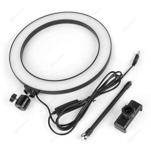 10 Inch LED Ring Light Dimmable Desktop Selfie Light Tripod Stand for YouTube Tiktok Video Live Stre