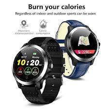 W8 Waterproof Smart Watch With Heart Rate Monitor & Fitness Bracelet - Black