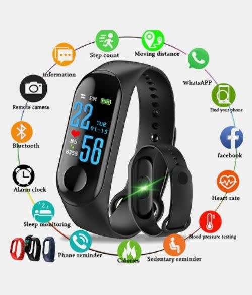 M3 Smart Watch Bracelet Fitness Activity Tracker Blood Pressure HeartRate