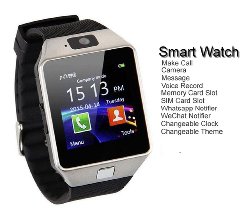 Smart Watch DZ09 Bluetooth Smartwatch With Camera - Black