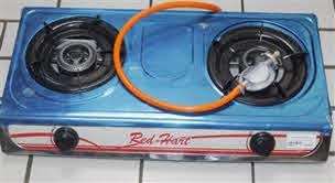 Casey Red 2 Plate Stainless Steel Gas Stove