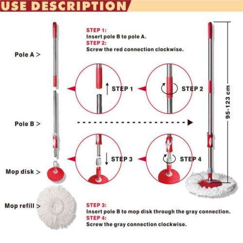 LIAO Perfect Life 2 Way Drive Tornado Mop