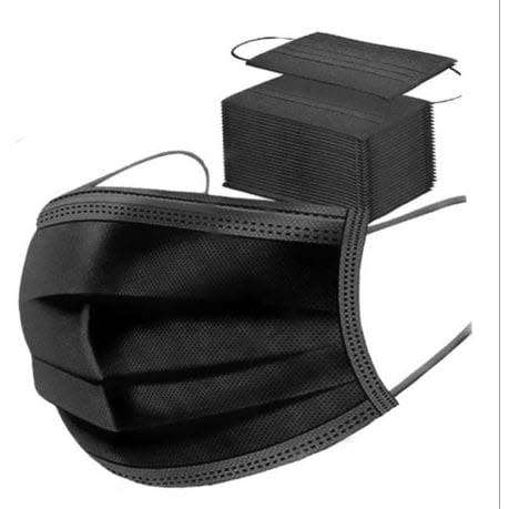 Disposable Surgical Face Masks 3 Ply Black - Pack of 50