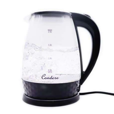 Condere - 2.0L Electric Glass Kettle (Black) - LX-3001