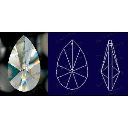 Crystal Pearshape Pendant 50mm