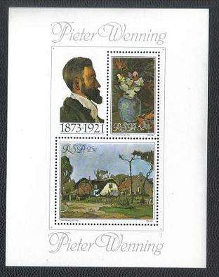RSA 1980 MIN SHEET TRIBUTE TO PIETER WENNING  -  6 5 1980