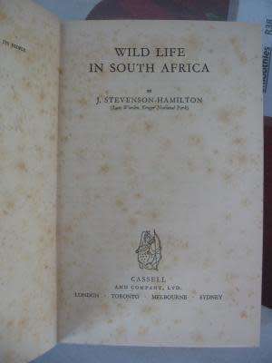 Wild Life in South Africa [signed] First Edition, Colonel James Stevenson-Hamilton
