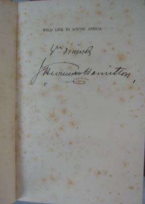 Wild Life in South Africa [signed] First Edition, Colonel James Stevenson-Hamilton