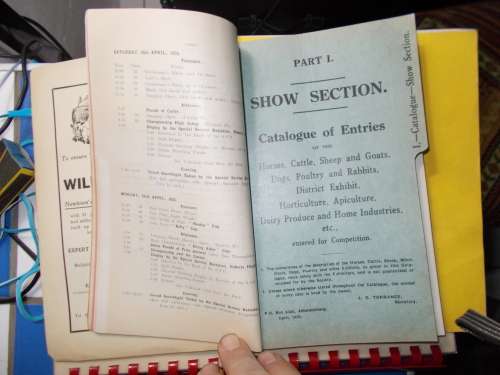 Witwatersrand Agricultural Society Programme 1935