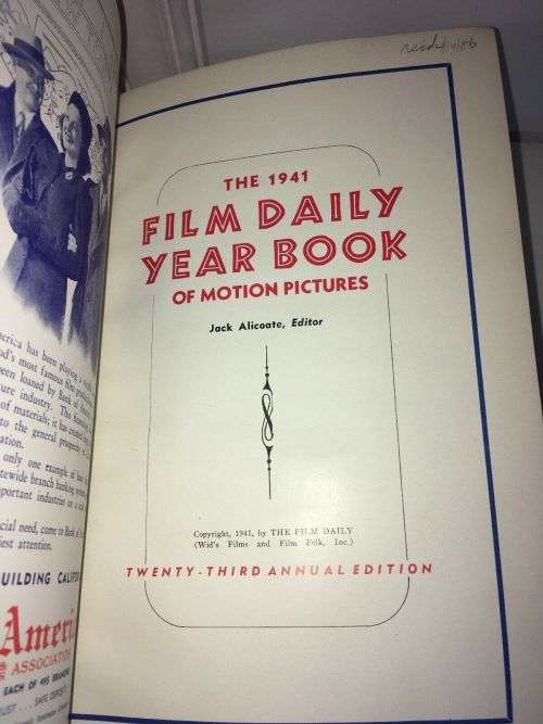 1941 The Film Daily Yearbook of Motion Pictures